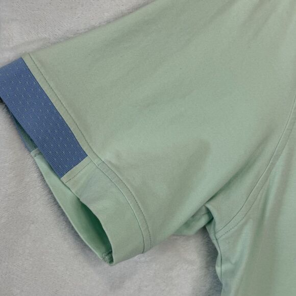 Head Golf Sportswear Men's Two-Tone Polo Shirt Size L Mint Green Blue Collar - Picture 7 of 16